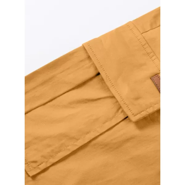JMIERR Mens Casual Twill Cargo Shorts Cotton Drawstring Classic Cargo Stretch Short with 6 Pockets