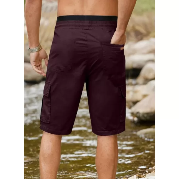 JMIERR Mens Casual Twill Cargo Shorts Cotton Drawstring Classic Cargo Stretch Short with 6 Pockets