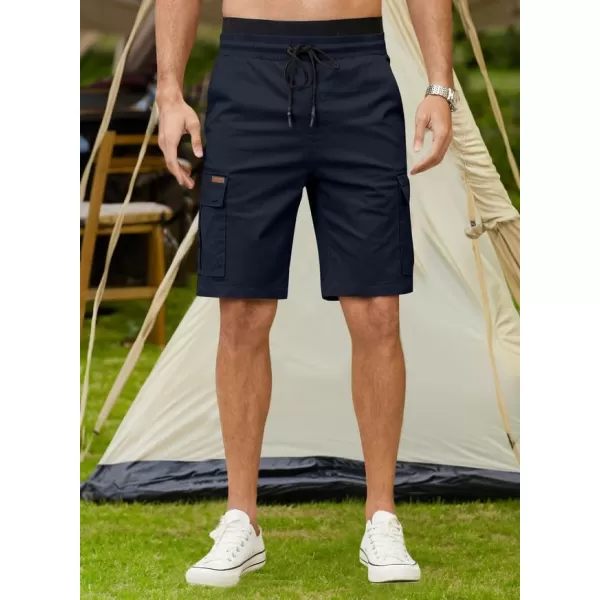 JMIERR Mens Casual Twill Cargo Shorts Cotton Drawstring Classic Cargo Stretch Short with 6 Pockets