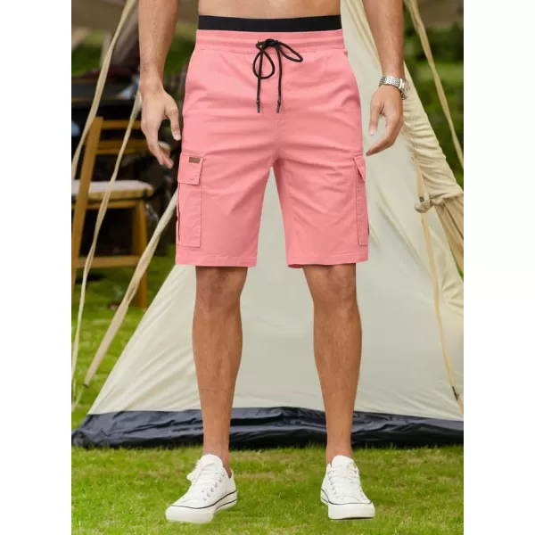 JMIERR Mens Casual Twill Cargo Shorts Cotton Drawstring Classic Cargo Stretch Short with 6 Pockets