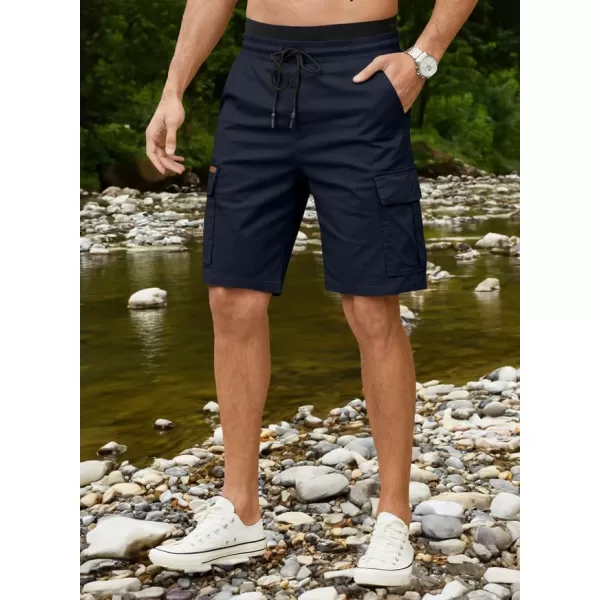 JMIERR Mens Casual Twill Cargo Shorts Cotton Drawstring Classic Cargo Stretch Short with 6 Pockets