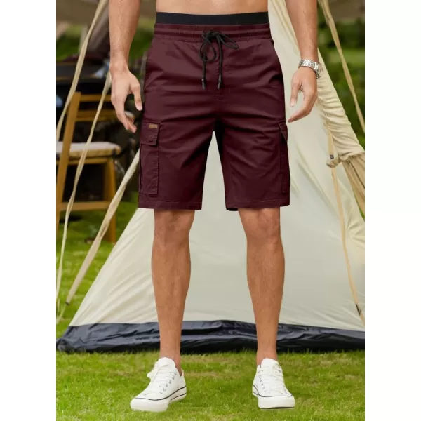 JMIERR Mens Casual Twill Cargo Shorts Cotton Drawstring Classic Cargo Stretch Short with 6 Pockets