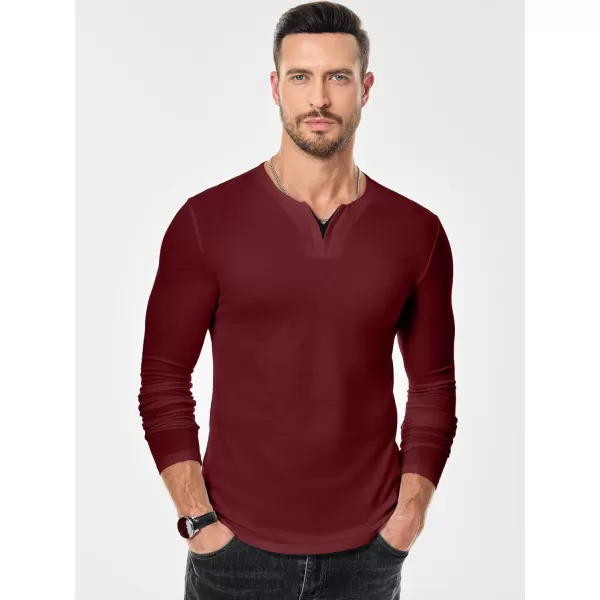 JMIERR Mens Casual Muscle T Shirt Long Sleeve V-Neck Longline Shirt Workout Athletic Tee