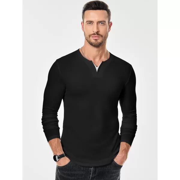 JMIERR Mens Casual Muscle T Shirt Long Sleeve V-Neck Longline Shirt Workout Athletic Tee