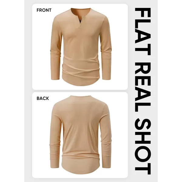 JMIERR Mens Casual Muscle T Shirt Long Sleeve V-Neck Longline Shirt Workout Athletic Tee