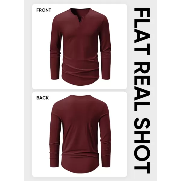 JMIERR Mens Casual Muscle T Shirt Long Sleeve V-Neck Longline Shirt Workout Athletic Tee