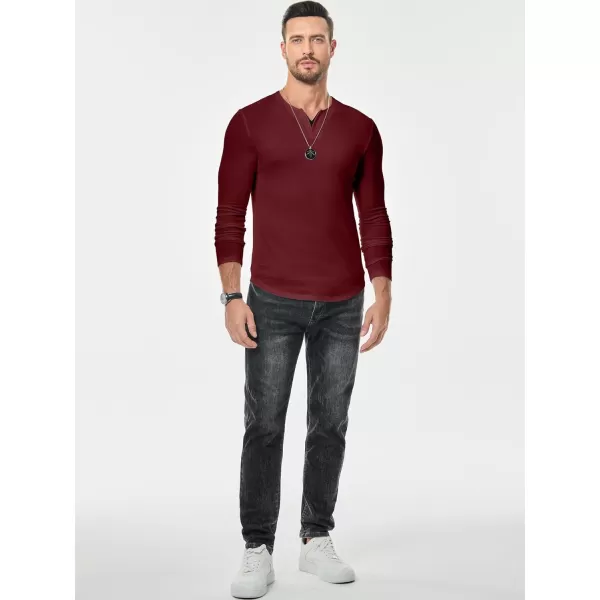 JMIERR Mens Casual Muscle T Shirt Long Sleeve V-Neck Longline Shirt Workout Athletic Tee