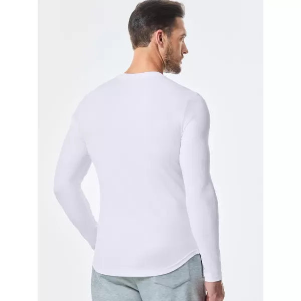 JMIERR Mens Long Sleeve Muscle T Shirts Casual V-Neck Longline Ribbed Tee Shirts