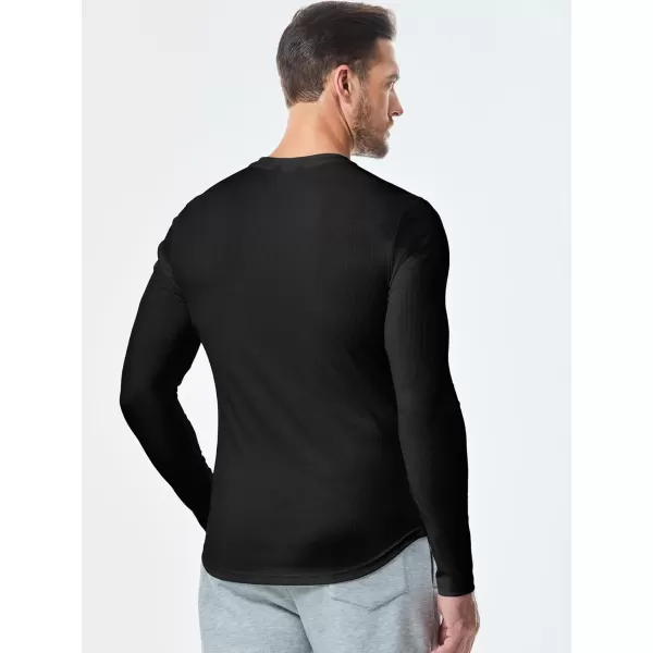JMIERR Mens Long Sleeve Muscle T Shirts Casual V-Neck Longline Ribbed Tee Shirts