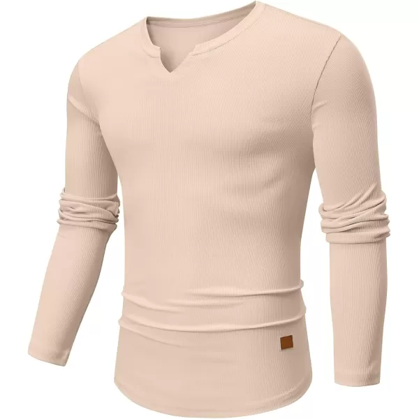 JMIERR Mens Long Sleeve Muscle T Shirts Casual V-Neck Longline Ribbed Tee Shirts