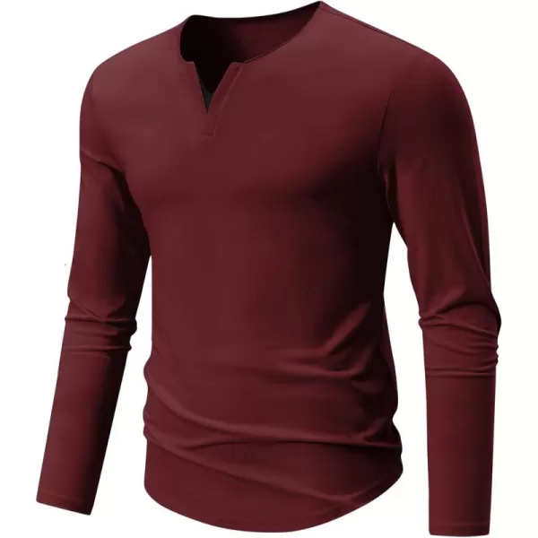 JMIERR Mens Casual Muscle T Shirt Long Sleeve V-Neck Longline Shirt Workout Athletic Tee
