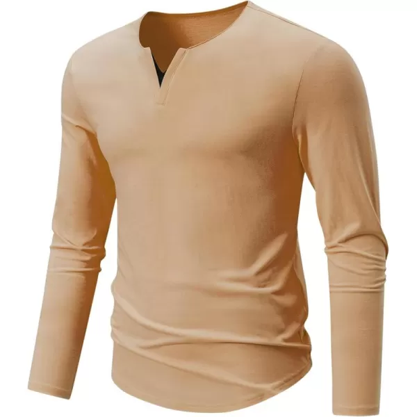 JMIERR Mens Casual Muscle T Shirt Long Sleeve V-Neck Longline Shirt Workout Athletic Tee