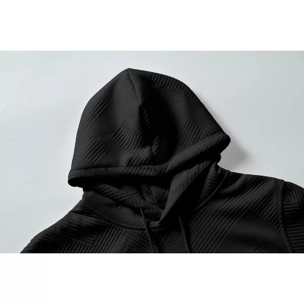 JMIERR Mens 2 Piece Jacquard Sweatsuit Outfits Hoodie Sweatshirt &amp; Joggers Sweatpants Set Tracksuit