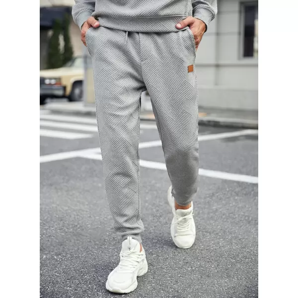 JMIERR Mens 2 Piece Jacquard Sweatsuit Outfits Hoodie Sweatshirt &amp; Joggers Sweatpants Set Tracksuit
