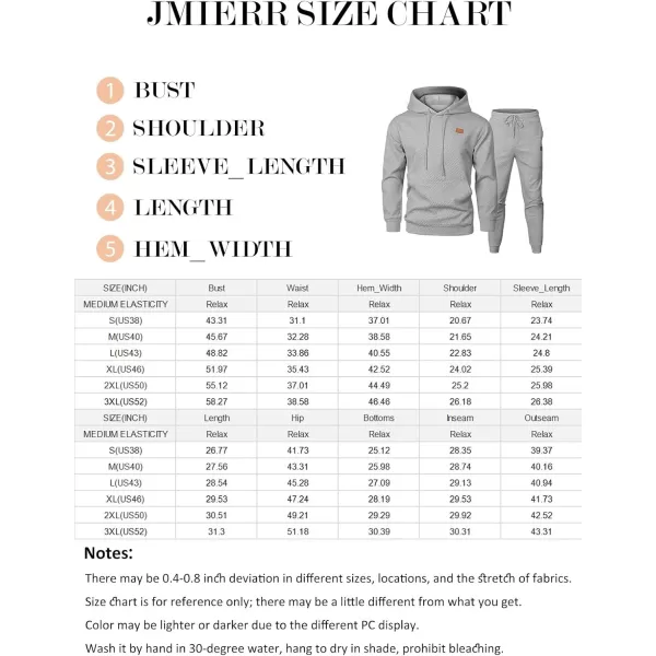 JMIERR Mens 2 Piece Jacquard Sweatsuit Outfits Hoodie Sweatshirt &amp; Joggers Sweatpants Set Tracksuit