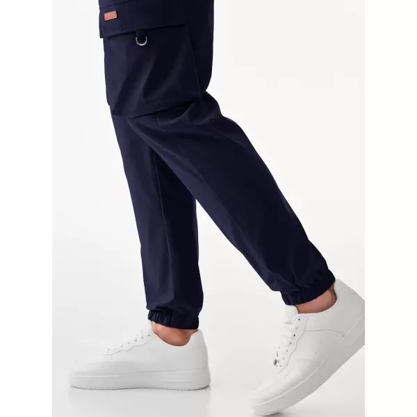 JMIERR Mens Cargo Pants Casual Lightweight Elastic Waist Drawstring Tapered Pant with Pockets