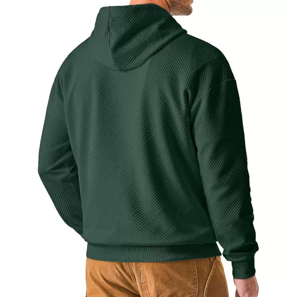 JMIERR Men's Hoodies Sweatshirts Geometric Texture Hooded Collar Drawstring Long Sleeve Casual Pullover Shirt