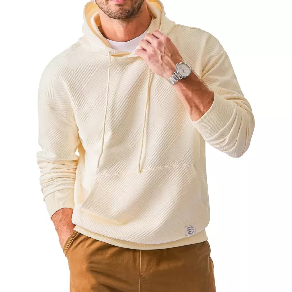 JMIERR Men's Hoodies Sweatshirts Geometric Texture Hooded Collar Drawstring Long Sleeve Casual Pullover Shirt