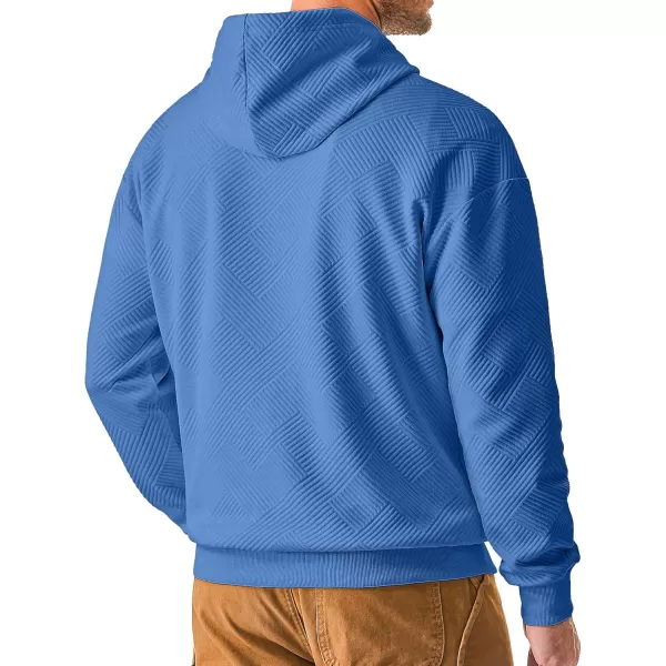 JMIERR Men's Hoodies Sweatshirts Geometric Texture Hooded Collar Drawstring Long Sleeve Casual Pullover Shirt