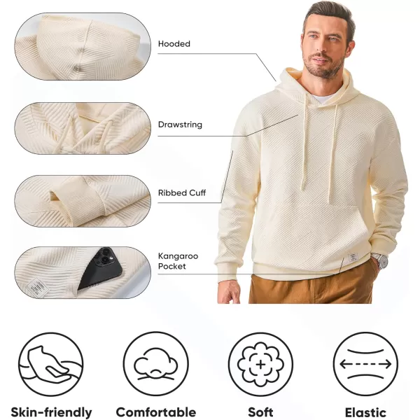 JMIERR Men's Hoodies Sweatshirts Geometric Texture Hooded Collar Drawstring Long Sleeve Casual Pullover Shirt