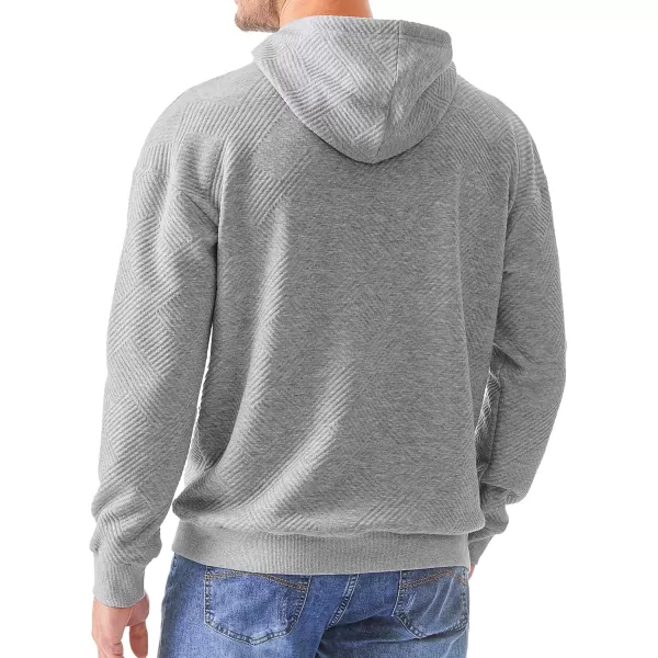 JMIERR Men's Hoodies Sweatshirts Geometric Texture Hooded Collar Drawstring Long Sleeve Casual Pullover Shirt