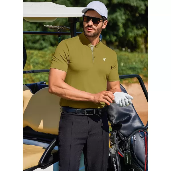 JMIERR Men's Polo Henley Shirt Moisture Wicking Quick Dry Summer Casual Short Sleeve Golf Polo T Shirts