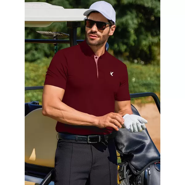 JMIERR Men's Polo Henley Shirt Moisture Wicking Quick Dry Summer Casual Short Sleeve Golf Polo T Shirts