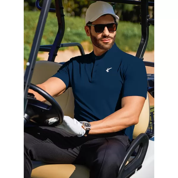 JMIERR Men's Polo Henley Shirt Moisture Wicking Quick Dry Summer Casual Short Sleeve Golf Polo T Shirts