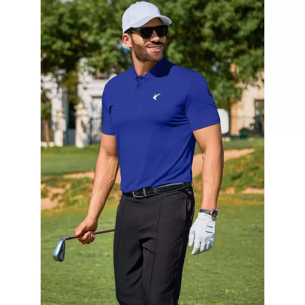JMIERR Men's Polo Henley Shirt Moisture Wicking Quick Dry Summer Casual Short Sleeve Golf Polo T Shirts