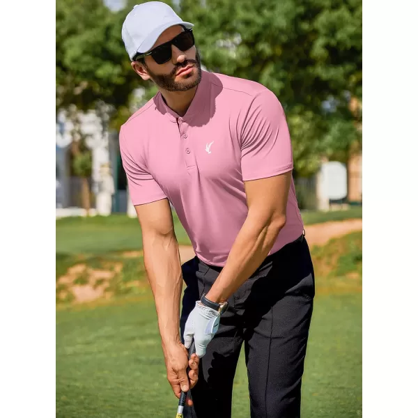 JMIERR Men's Polo Henley Shirt Moisture Wicking Quick Dry Summer Casual Short Sleeve Golf Polo T Shirts