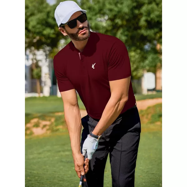 JMIERR Men's Polo Henley Shirt Moisture Wicking Quick Dry Summer Casual Short Sleeve Golf Polo T Shirts