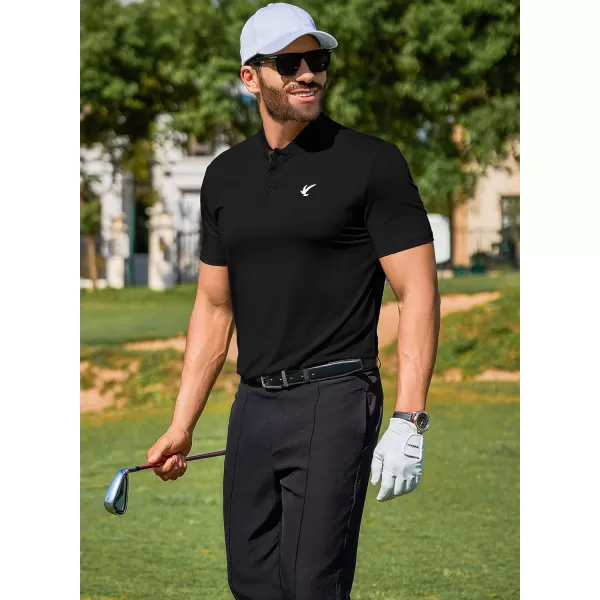 JMIERR Men's Polo Henley Shirt Moisture Wicking Quick Dry Summer Casual Short Sleeve Golf Polo T Shirts