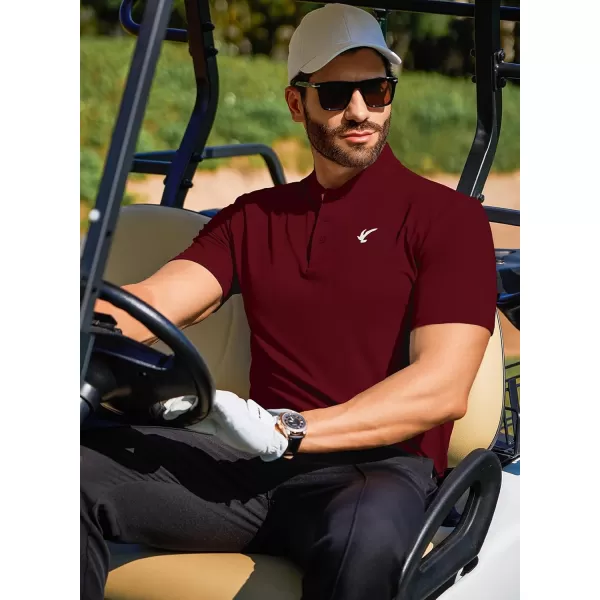 JMIERR Men's Polo Henley Shirt Moisture Wicking Quick Dry Summer Casual Short Sleeve Golf Polo T Shirts