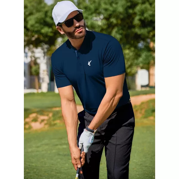 JMIERR Men's Polo Henley Shirt Moisture Wicking Quick Dry Summer Casual Short Sleeve Golf Polo T Shirts