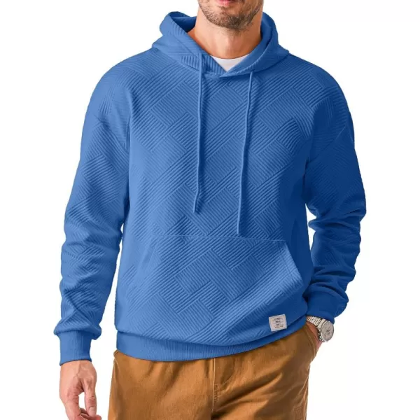 JMIERR Men's Hoodies Sweatshirts Geometric Texture Hooded Collar Drawstring Long Sleeve Casual Pullover Shirt