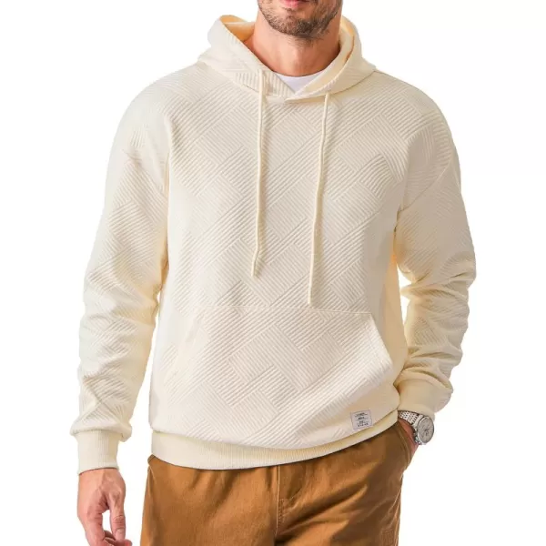 JMIERR Men's Hoodies Sweatshirts Geometric Texture Hooded Collar Drawstring Long Sleeve Casual Pullover Shirt