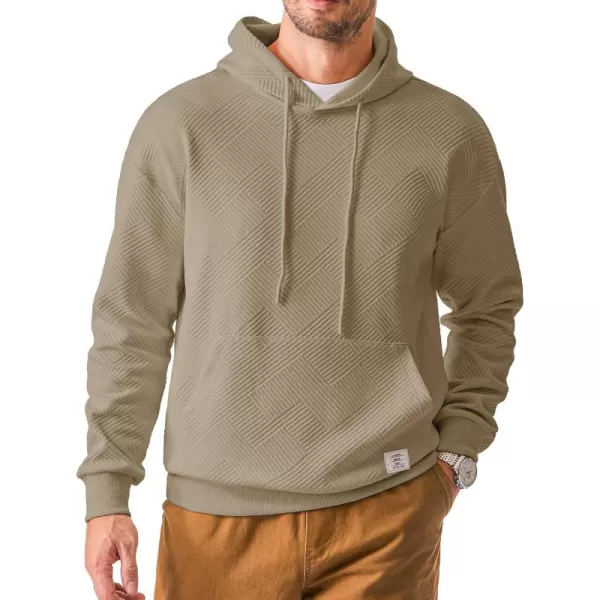 JMIERR Men's Hoodies Sweatshirts Geometric Texture Hooded Collar Drawstring Long Sleeve Casual Pullover Shirt