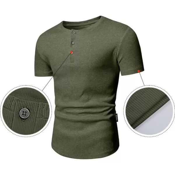 JMIERR Men's Muscle Slim Henley Shirts Crewneck Longline T-Shirt Gym Workout Athletic Shirt Tees with Button