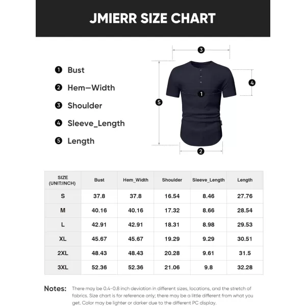 JMIERR Men's Muscle Slim Henley Shirts Crewneck Longline T-Shirt Gym Workout Athletic Shirt Tees with Button
