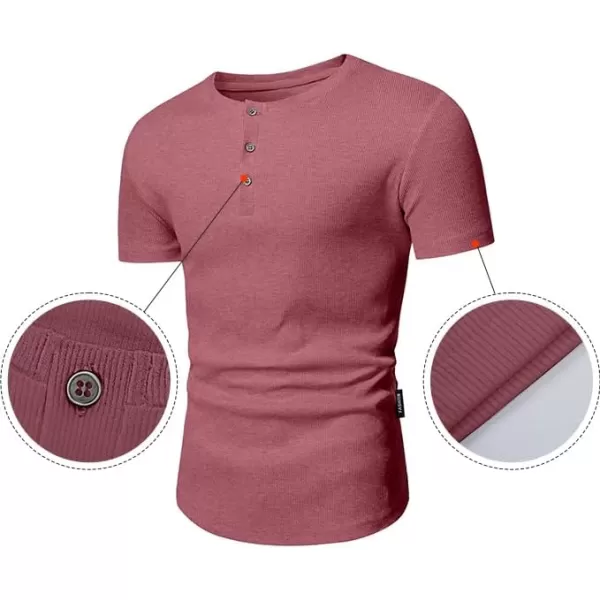 JMIERR Men's Muscle Slim Henley Shirts Crewneck Longline T-Shirt Gym Workout Athletic Shirt Tees with Button