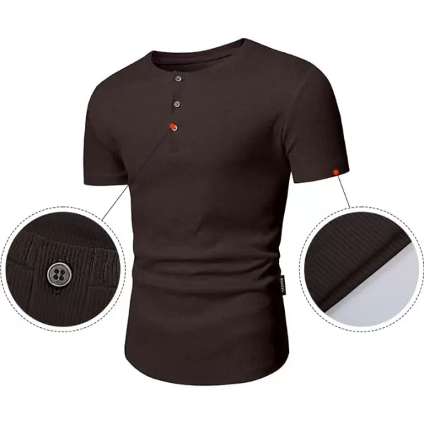 JMIERR Men's Muscle Slim Henley Shirts Crewneck Longline T-Shirt Gym Workout Athletic Shirt Tees with Button