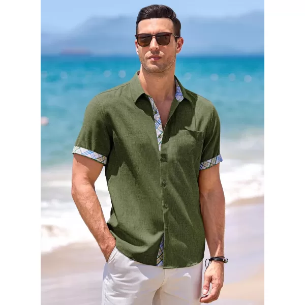 JMIERR Men‘s Shirts Short Sleeve Summer Button Down Casual Beach Hawaiian Shirt with Pocket