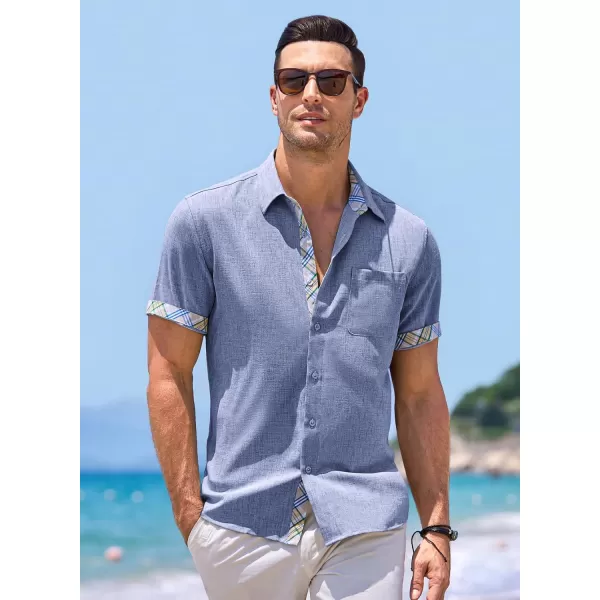 JMIERR Men‘s Shirts Short Sleeve Summer Button Down Casual Beach Hawaiian Shirt with Pocket