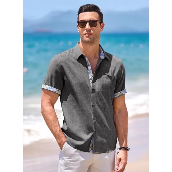 JMIERR Men‘s Shirts Short Sleeve Summer Button Down Casual Beach Hawaiian Shirt with Pocket