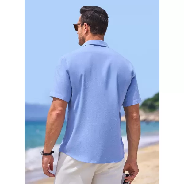 JMIERR Men‘s Shirts Short Sleeve Summer Button Down Casual Beach Hawaiian Shirt with Pocket