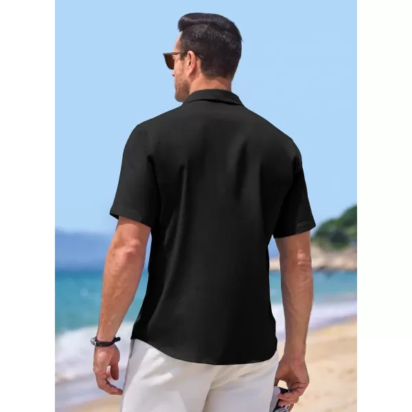 JMIERR Men‘s Shirts Short Sleeve Summer Button Down Casual Beach Hawaiian Shirt with Pocket
