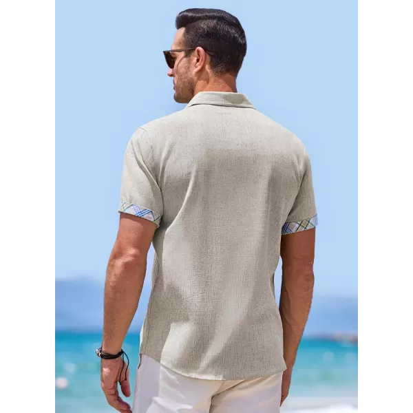 JMIERR Men‘s Shirts Short Sleeve Summer Button Down Casual Beach Hawaiian Shirt with Pocket