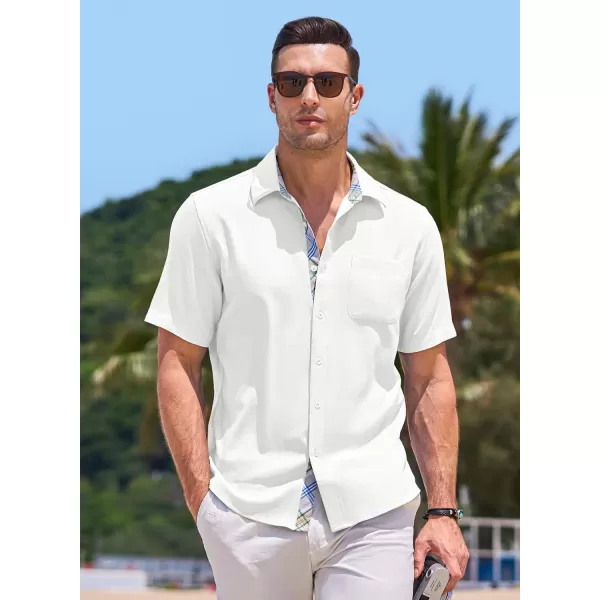 JMIERR Men‘s Shirts Short Sleeve Summer Button Down Casual Beach Hawaiian Shirt with Pocket