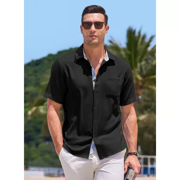 JMIERR Men‘s Shirts Short Sleeve Summer Button Down Casual Beach Hawaiian Shirt with Pocket
