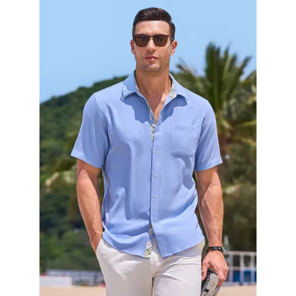 JMIERR Men‘s Shirts Short Sleeve Summer Button Down Casual Beach Hawaiian Shirt with Pocket